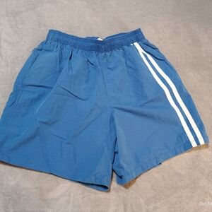Speedo Blue Athletic Shorts with White Accents